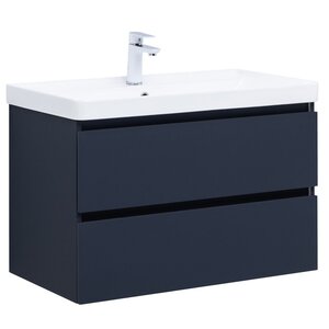 Изображение товара Тумба под раковину Aquanet Вега 2.0, 337949, 80 см, подвесная, маренго soft touch