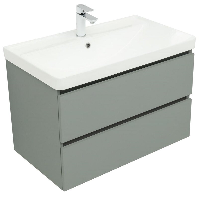 Изображение товара Тумба под раковину Aquanet Вега 2.0, подвесная, 80 см, МДФ ЛДСП, мягкий soft touch