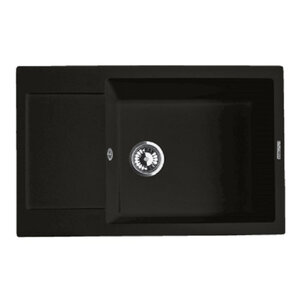 Изображение товара Кухонная мойка Lava L8.LAV, 78 см, материал искусственный камень, цвет LAVA черный металлик