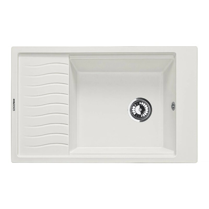Изображение товара Кухонная мойка Lava L9.LAT 78 см искусственный камень белая гарантия 10 лет