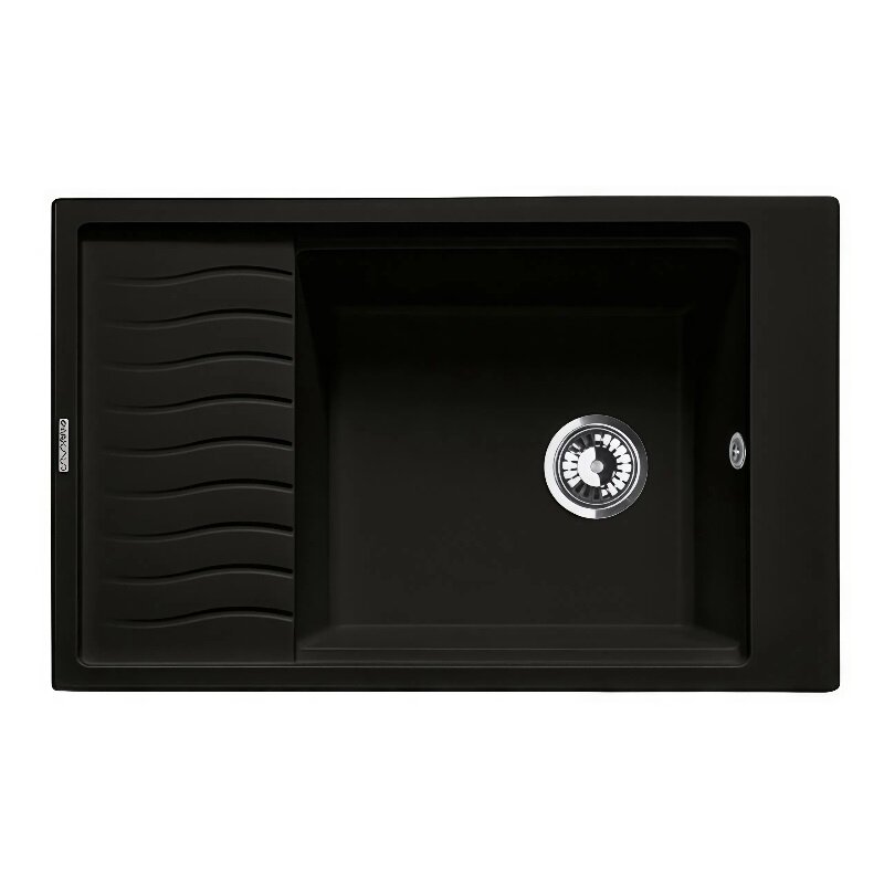 Изображение товара Кухонная мойка Lava L9.LAV 78 см искусственный камень черный металлик