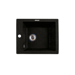 Изображение товара Кухонная мойка Lava Q3.LAV, 42.5 см, черный металлик