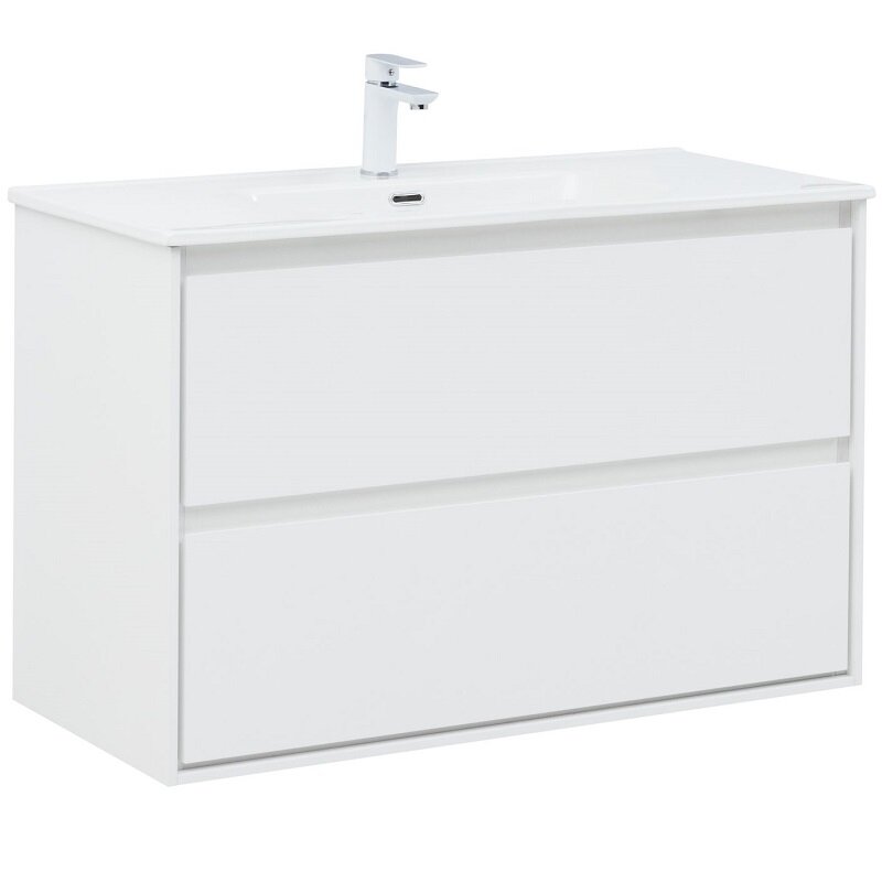 Изображение товара Тумба под раковину Aquanet Милан 336370, 100 см, цвет белый