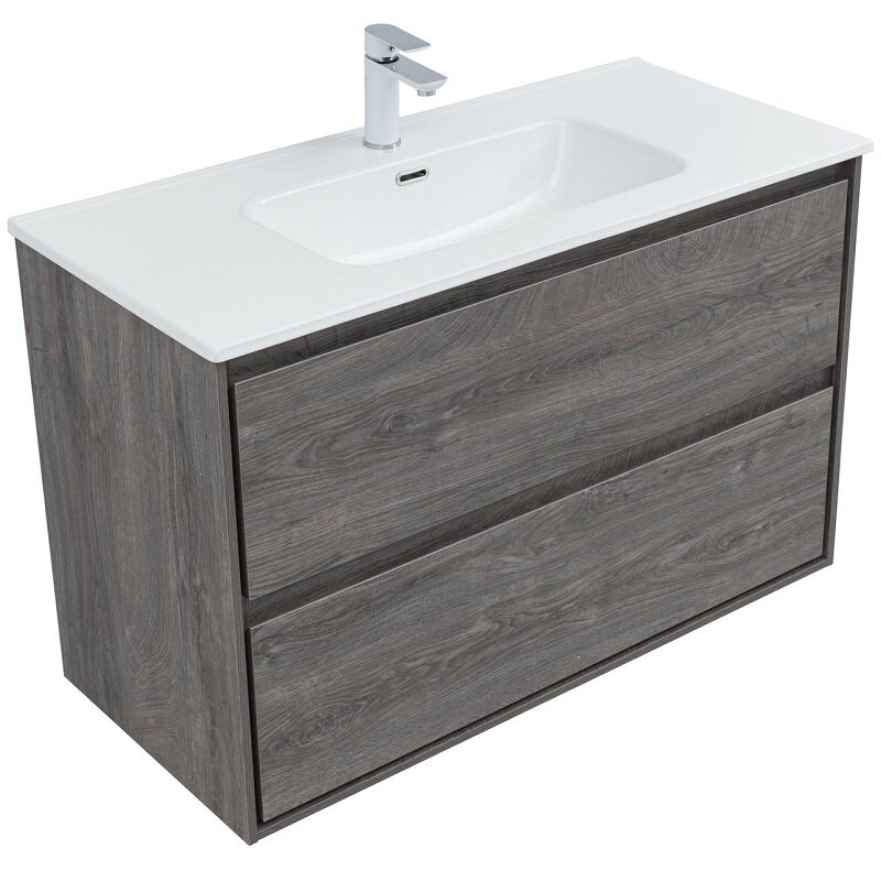 Изображение товара Тумба под раковину Aquanet Милан 100 см Дуб Рошелье подвесная