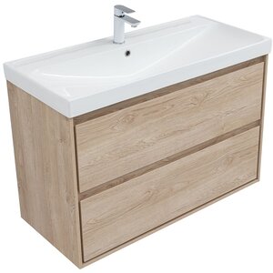 Изображение товара Тумба под раковину Aquanet Милан 336385, 100 см, цвет дуб светлый