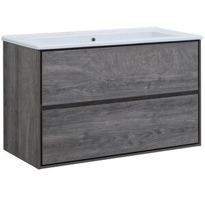 Изображение товара Тумба под раковину Aquanet Милан 339972 105 см дуб рошелье подвесная