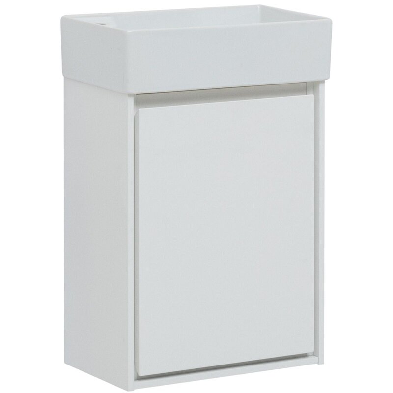 Изображение товара Тумба под раковину Aquanet Милан 45 см белый глянец для ванной комнаты