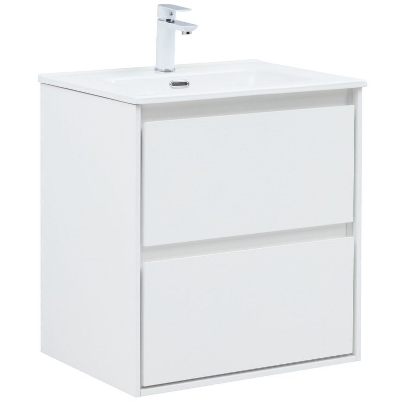 Изображение товара Тумба под раковину Aquanet Милан 60 см белый глянец подвесная