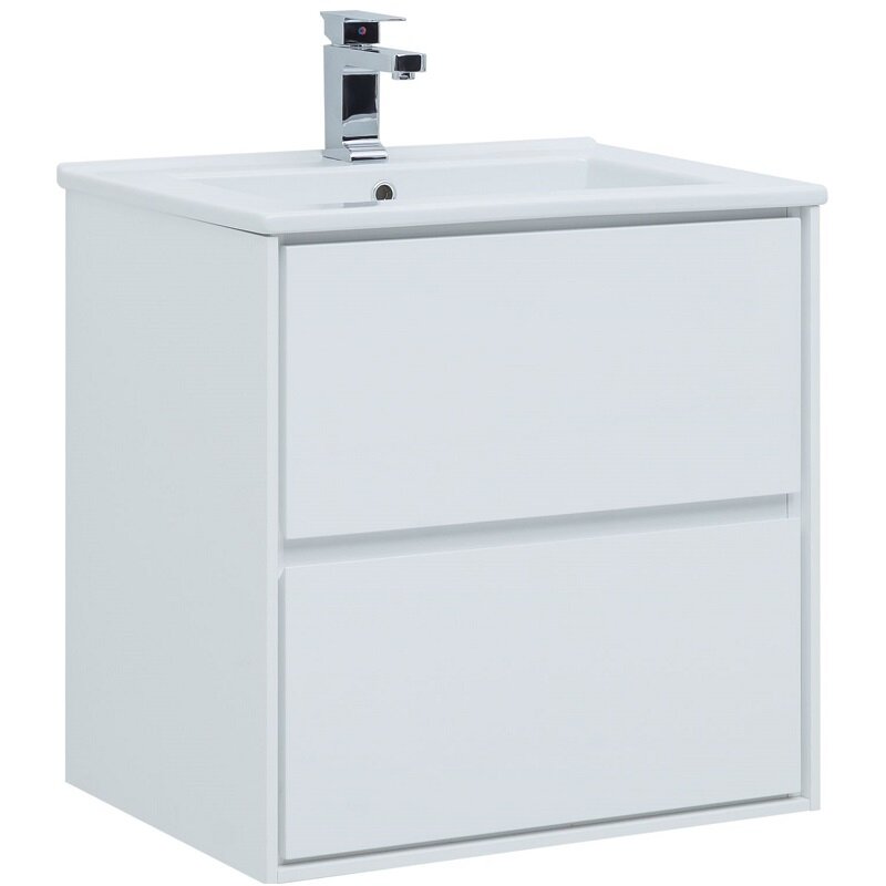 Изображение товара Тумба под раковину Aquanet Милан 65 см белый глянец подвесная