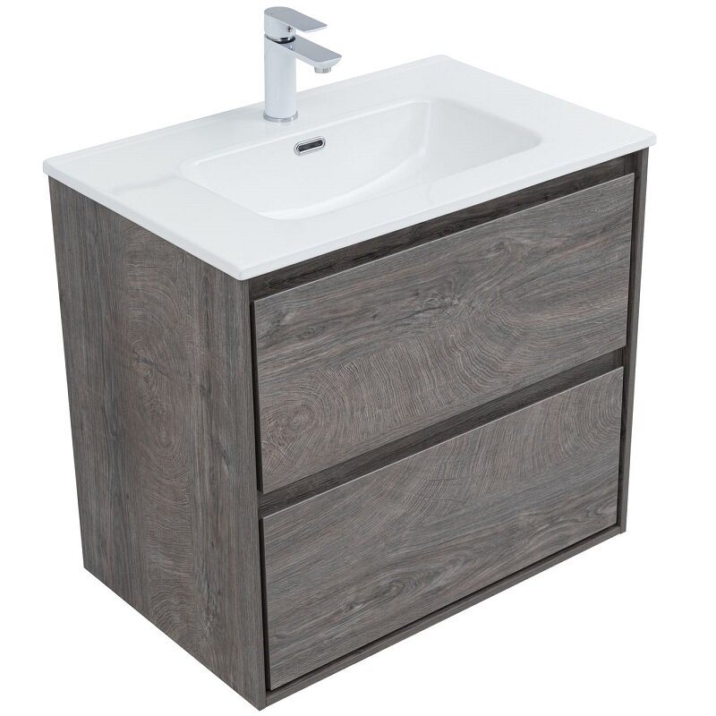 Изображение товара Тумба под раковину Aquanet Милан 336373 70 см дуб рошелье подвесная