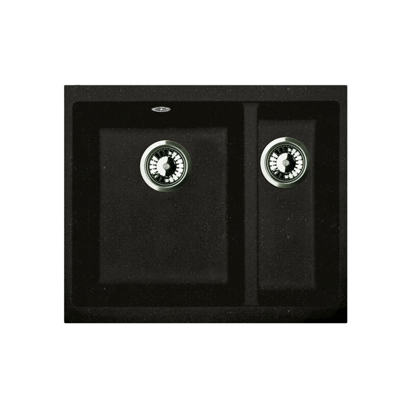 Изображение товара Кухонная мойка Lava U2.LAV, 53.4 см, искусственный камень, цвет Lava черный металлик