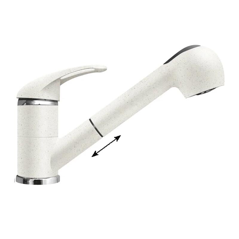 Изображение товара Смеситель для кухонной мойки Lava SG03 LAT, белый, гранитный, однорычажный