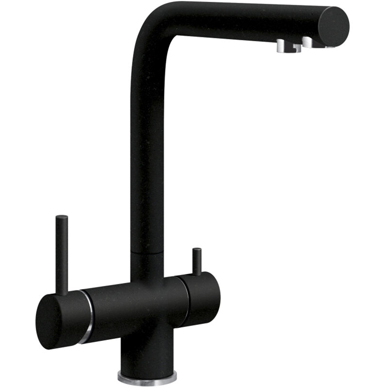 Изображение товара Смеситель для кухонной мойки Lava SG14 LAV, с подключением к фильтру, цвет LAVA черный металлик