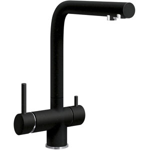 Изображение товара Смеситель для кухонной мойки Lava SG14 LAV, с подключением к фильтру, цвет LAVA черный металлик
