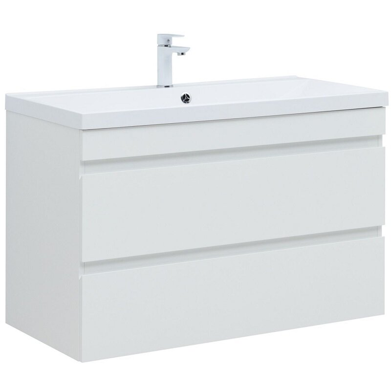 Изображение товара Тумба под раковину Aquanet Нота New 335420 100 см белая глянец