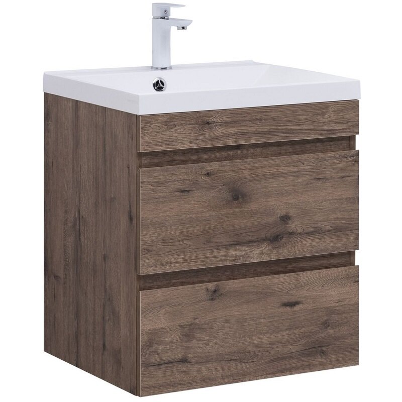 Изображение товара Тумба под раковину Aquanet Нота New 334191, 60 см, цвет дуб веллингтон табак