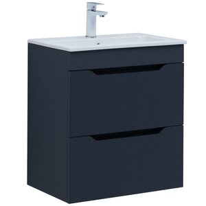 Изображение товара Тумба под раковину Aquanet Практика 60 маренго 2 ящика стильная и практичная