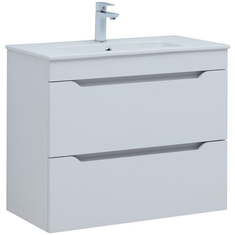 Изображение товара Тумба под раковину Aquanet Практика 80 см белый матовый МДФ