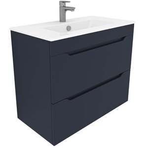 Изображение товара Тумба под раковину Aquanet Практика 330460, 80 см, 2 ящика, цвет маренго