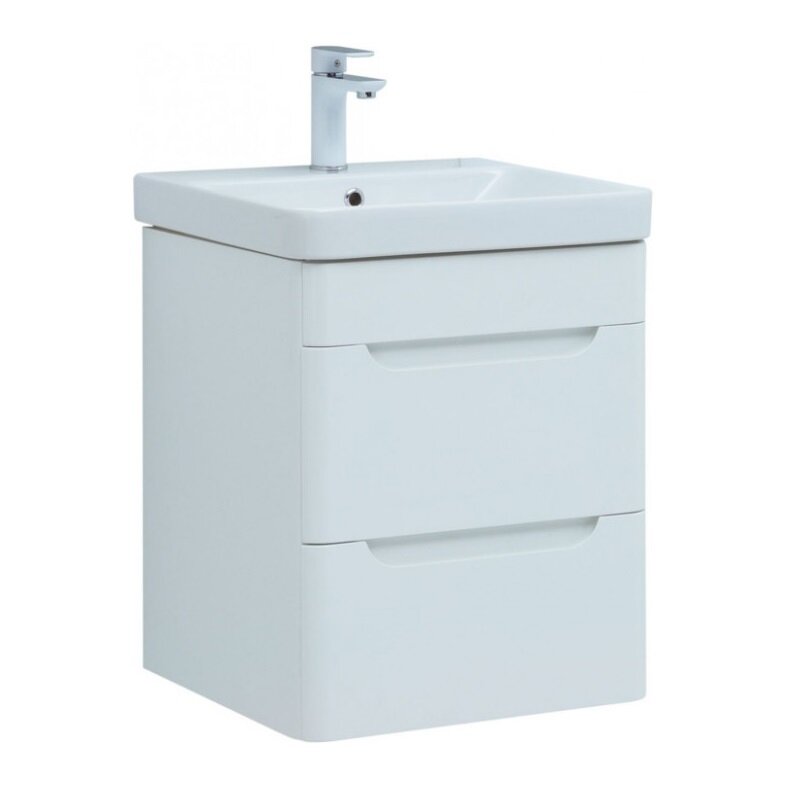 Изображение товара Тумба под раковину Aquanet София 274171, 50 см, 2 ящика, подвесная, цвет белый