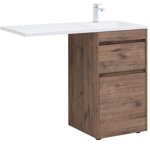 Изображение товара Тумба под раковину Aquanet Токио 333647, 48 см, напольная, 2 ящика, цвет дуб веллингтон