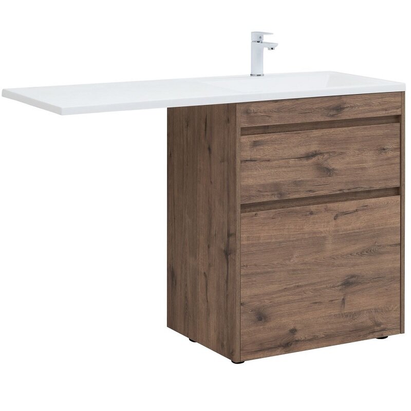 Изображение товара Тумба под раковину Aquanet Токио 68 см напольная с 2 ящиками дуб веллингтон