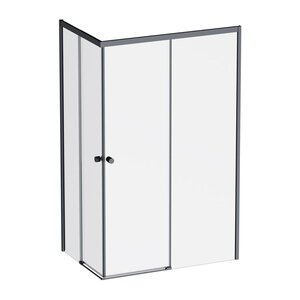 Изображение товара Душевой уголок Am.Pm X-Joy 120х80 см, раздвижной, черный матовый профиль, прозрачное стекло