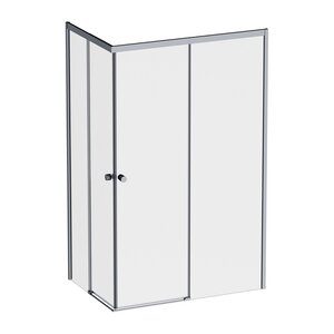 Изображение товара Душевой уголок Am.Pm X-Joy 120x90 см раздвижной, стекло прозрачное, черный матовый профиль