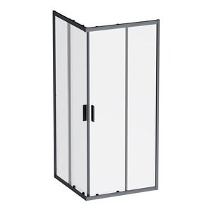 Изображение товара Душевой уголок Am.Pm Gem W90G-403-9090BT 90x90 см с раздвижными дверями и черным матовым профилем