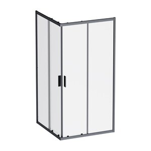 Изображение товара Душевой уголок Am.Pm Gem W90G-403-100100-BT 100x100 см с раздвижной дверью и черным матовым профиле