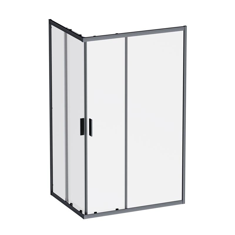 Изображение товара Душевой уголок Am.Pm Gem W90G-403-120290-BT, 120x90 см, раздвижная, прозрачное стекло, черный матов
