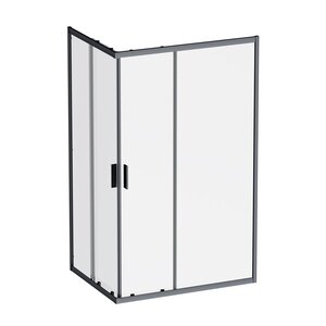 Изображение товара Душевой уголок Am.Pm Gem W90G-403-120290-BT, 120 x 90 см, стекло прозрачное, профиль черный матовый