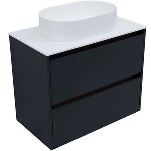 Изображение товара Тумба под раковину Allen Brau Activity 1.34012.AM, 80 см, подвесная, с LED подсветкой, антрацит матовый/олива браш