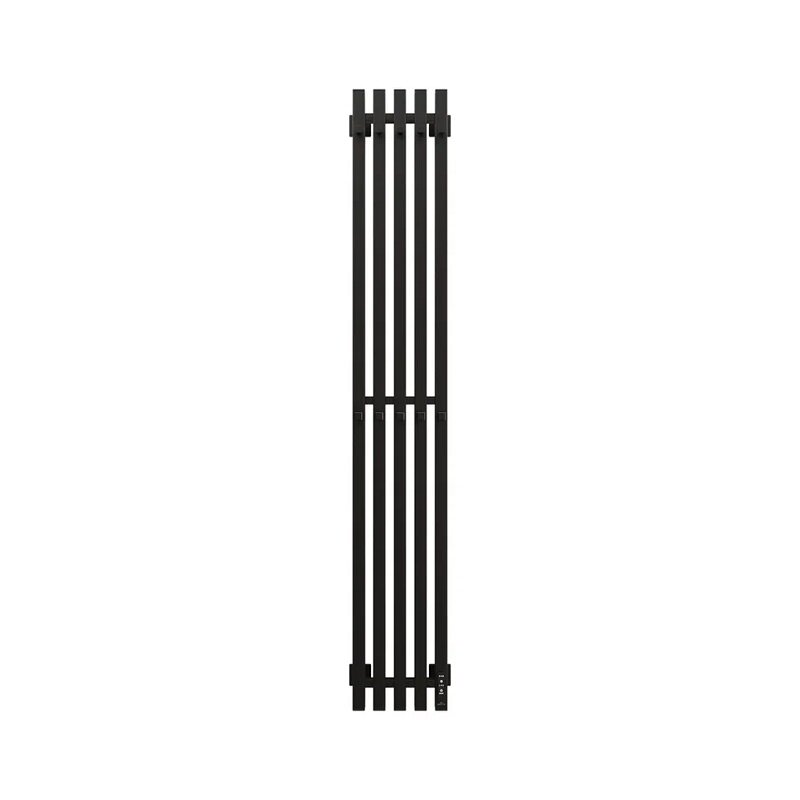 Изображение товара Полотенцесушитель электрический Grota Corsa K 230х1500 N RAL9005 EL, ширина 23 см, высота 150 см, диммер справа, черный матовый