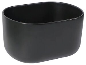 Изображение товара Раковина SantiLine SL-1113MB, 45.5 см, фаянс, накладная, черный матовый