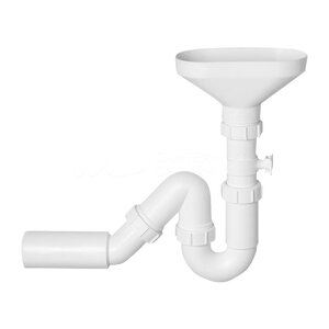 Изображение товара Сифон для ванны McAlpine HC8-FUN белый трубный P/S-образный