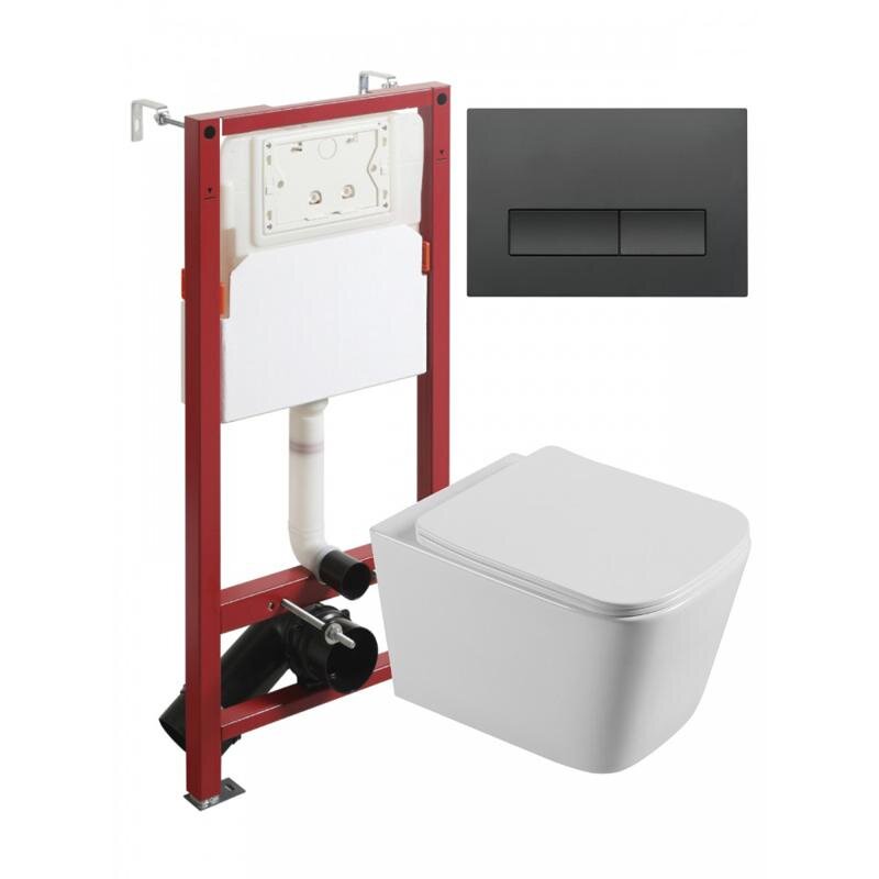 Изображение товара Инсталляция Agger ATI04100+APB244 с подвесным безободковым унитазом и фурнитурой