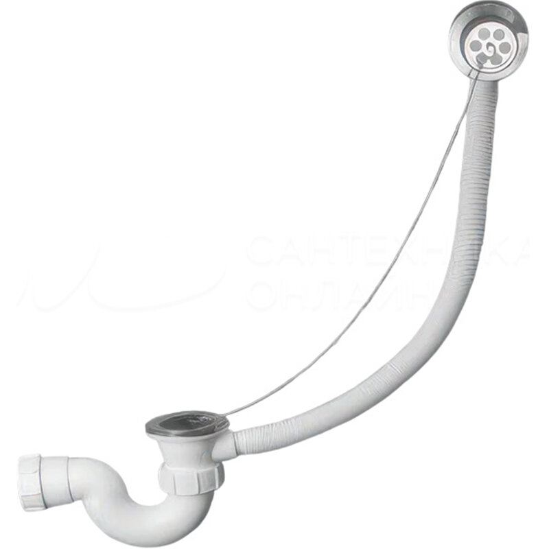 Изображение товара Слив-перелив для ванны McAlpine MRB1-NS клик-клак, хром