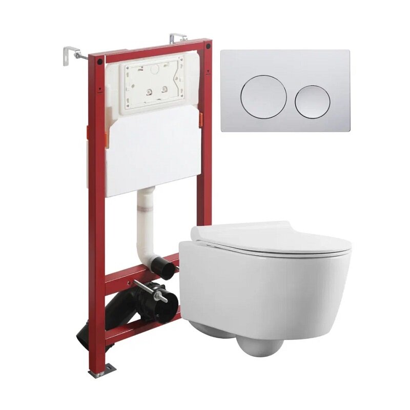 Изображение товара Инсталляция Agger ATI05100+APB100 с подвесным унитазом и функцией Soft-close