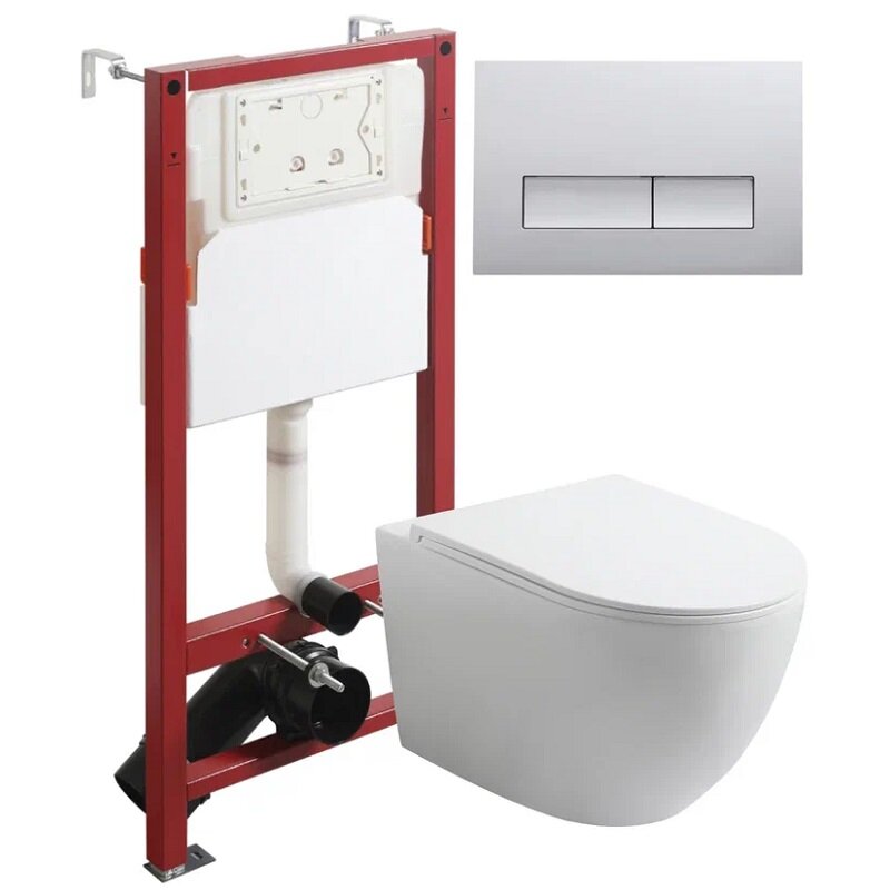 Изображение товара Инсталляция Agger ATI07150+APB200 с подвесным безободковым унитазом Tornado