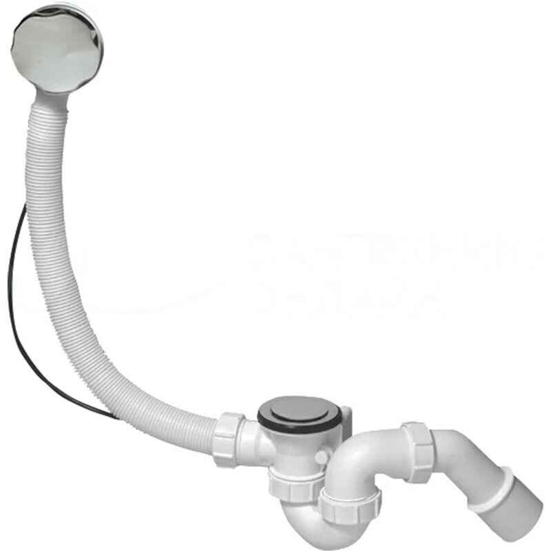 Изображение товара Слив-перелив для ванны McAlpine полуавтомат хром 75 мм