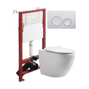 Изображение товара Подвесной унитаз Orange CI07-100W с инсталляцией и Soft-close