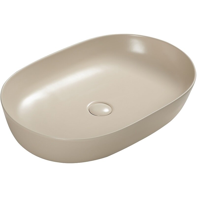 Изображение товара Раковина SantiLine SL-1017BG 60 см фаянс накладная бежевый матовый