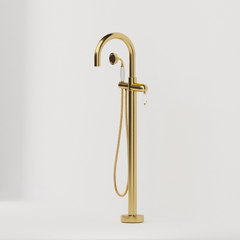 Изображение товара Смеситель Boheme Imperiale 289-SW, для ванны напольный, цвет золото с кристаллом Swarovski