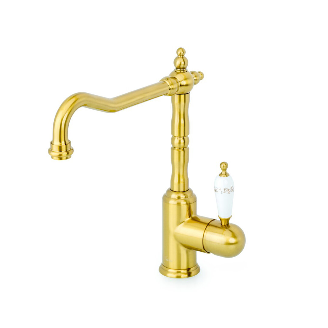 Изображение товара Boheme Kitchen Ripresa 101-PR бронза, высокий излив, однорычажный