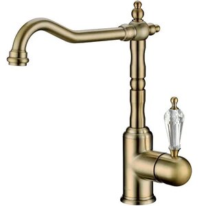 Изображение товара Смеситель для кухни Boheme Kitchen Medici Ripresa 101-SW, цвет бронза ручка кристаллы Swarovski