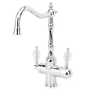 Изображение товара Смеситель для кухни Boheme Kitchen Tradizionale 113-CRST с подключением к фильтру, цвет хром с ручкой Crystal