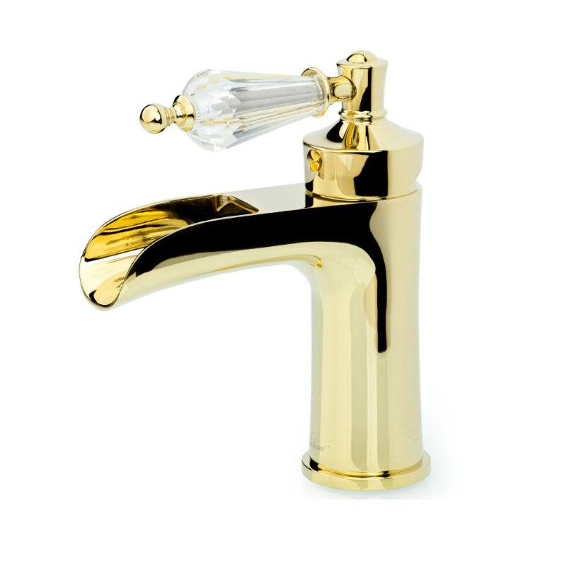 Изображение товара Смеситель для раковины Boheme Vogue 211-SW золотой с кристаллами Swarovski