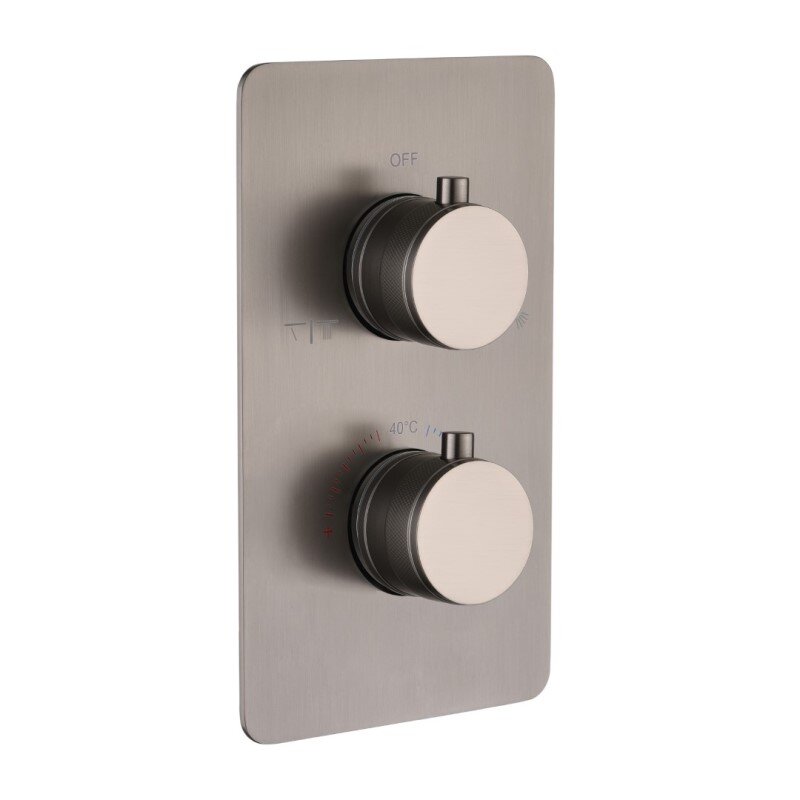 Изображение товара Смеситель для душа Boheme Cell 134-2-GM термостатический графит Gun Metal для встраиваемого монтажа