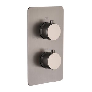 Изображение товара Смеситель для душа Boheme Cell 134-2-GM термостатический графит Gun Metal для встраиваемого монтажа